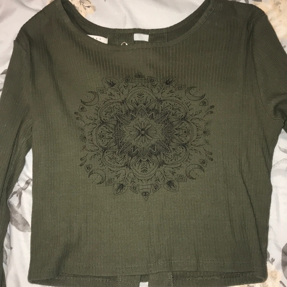 pacsun long sleeve crop top